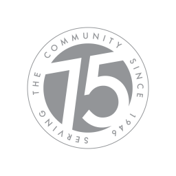 75 Years - Serving the Community Since 1946 Logo Rotated