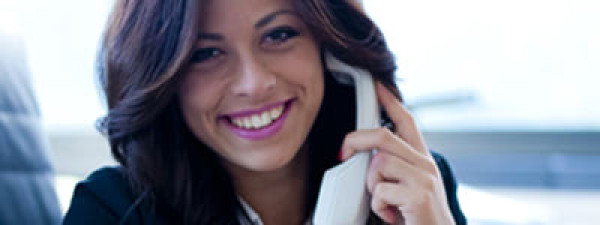 Closeup of woman talking on phone